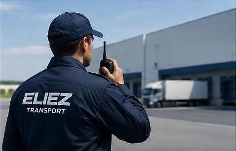 Illustration d’un agent assurant la surveillance d’un site logistique