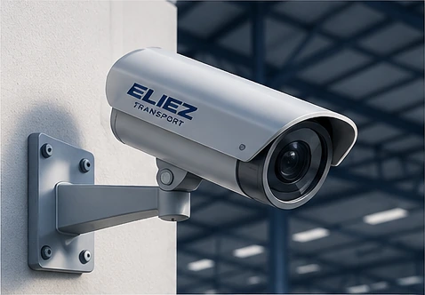 Illustration d’une caméra de surveillance sur un site logistique
